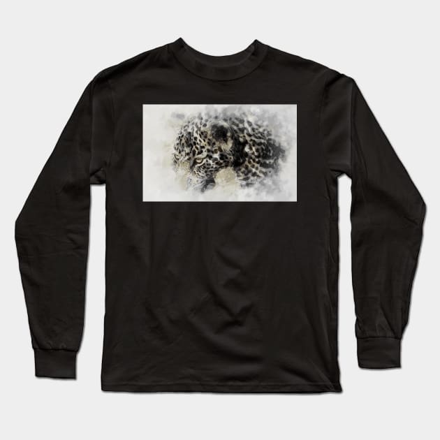 Leopard cub Long Sleeve T-Shirt by johnwebbstock